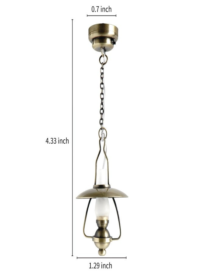 Waldosia 1:12 Scale Miniature LED Ceiling Light - Claire Style Dollhouse Fixture for Mini Rooms, Booknook or Dioramas (Brass) - Image 4